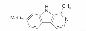骆驼蓬碱 CAS号 442-41-3 结构式